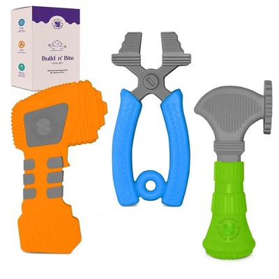 Sperric Teething Toys for Babies 0-6 Months - Kids Tools Set with Hammer, Pliers, Drill