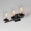 Maxim Lighting Pinn 3 - Light Vanity in  Black/Satin Brass - 2 of 4