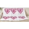 Plazatex Together We Rise Decorative Breast Cancer Awarenes Machine Washable Throw 50" x 70" White & Pink - 2 of 4