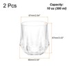 Unique Bargains Geometric Diamond Design Whiskey Glasses Drinkware 2 Pcs - 2 of 4