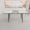 NicBex 47"-63" Dining Table Set for 4 Modern Extendable White Dining Table with 4 Chairs for Dining Room, Beige - 3 of 4