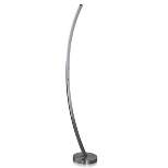 Gemma LED Band Contemporary Accent Floor Lamp Silver - StyleCraft