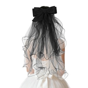 Unique Bargains Comb Wedding Veil Black 1 Pc - 1 of 4