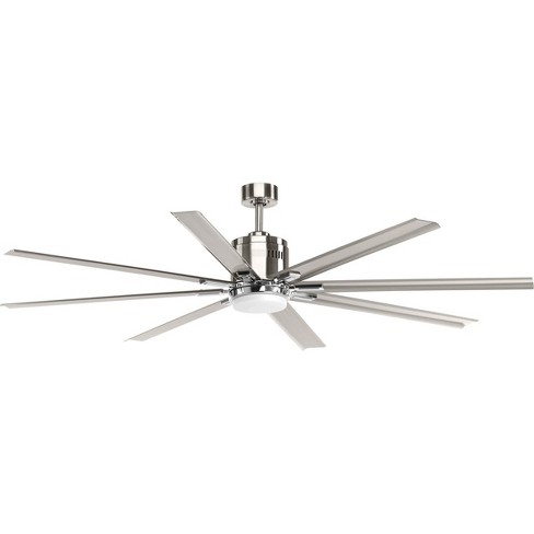 Progress Lighting Vast 72 Vast 72 8 Blade Indoor Outdoor Ceiling Fan Brushed Nickel