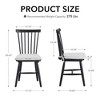COLAMY Windsor Dining Chairs, Spindle Back Dining Room Chairs with Removable Cushions for Kitchen, Set of 2-Black - 2 of 4