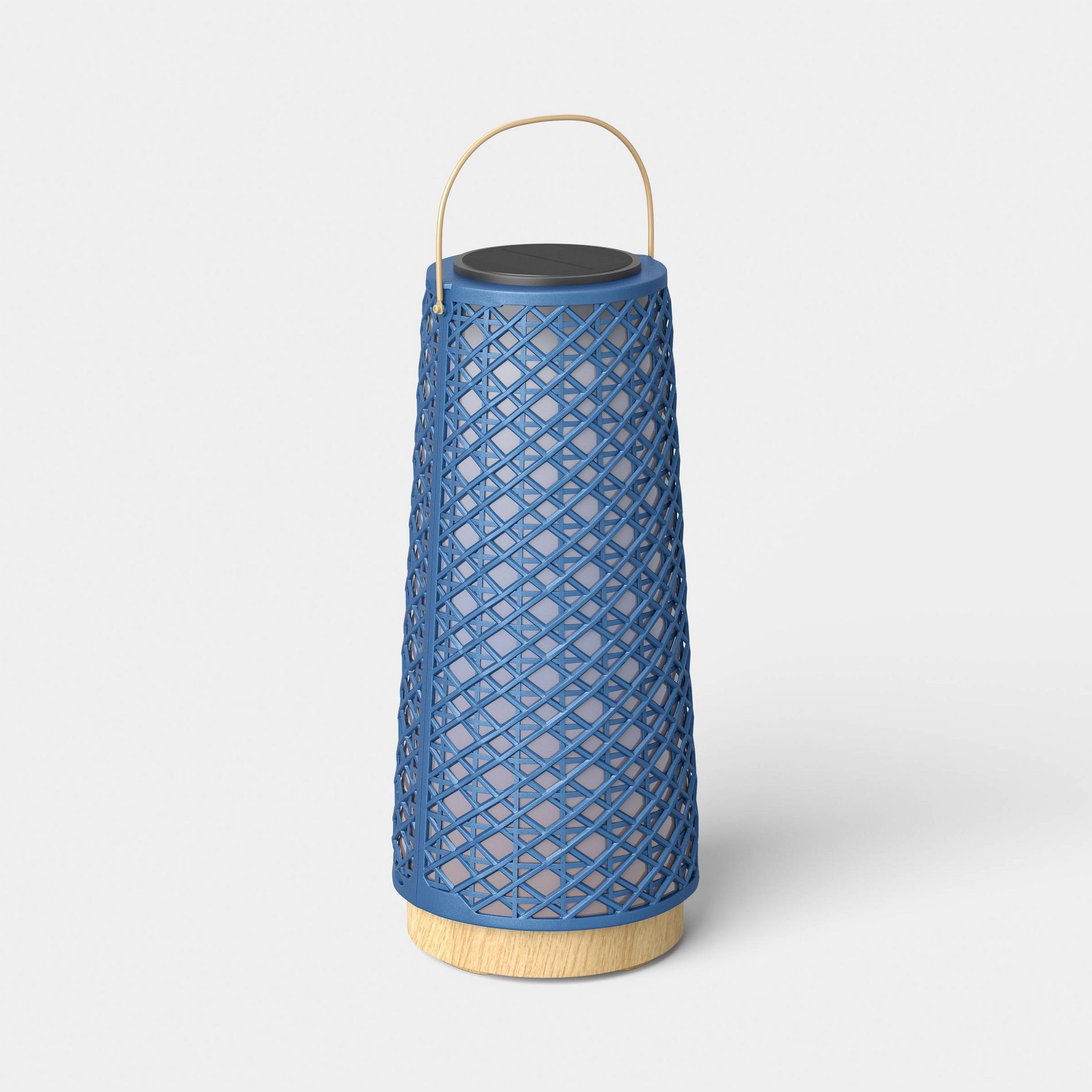 Rattan Battery/Solar LED Outdoor Lantern - Threshold™