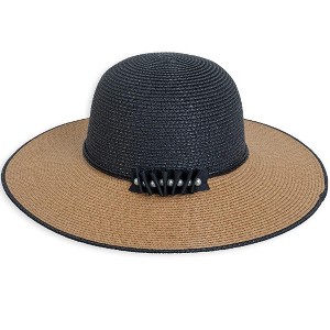 Magid Pearl Color Block Straw Floppy Hat - 1 of 1