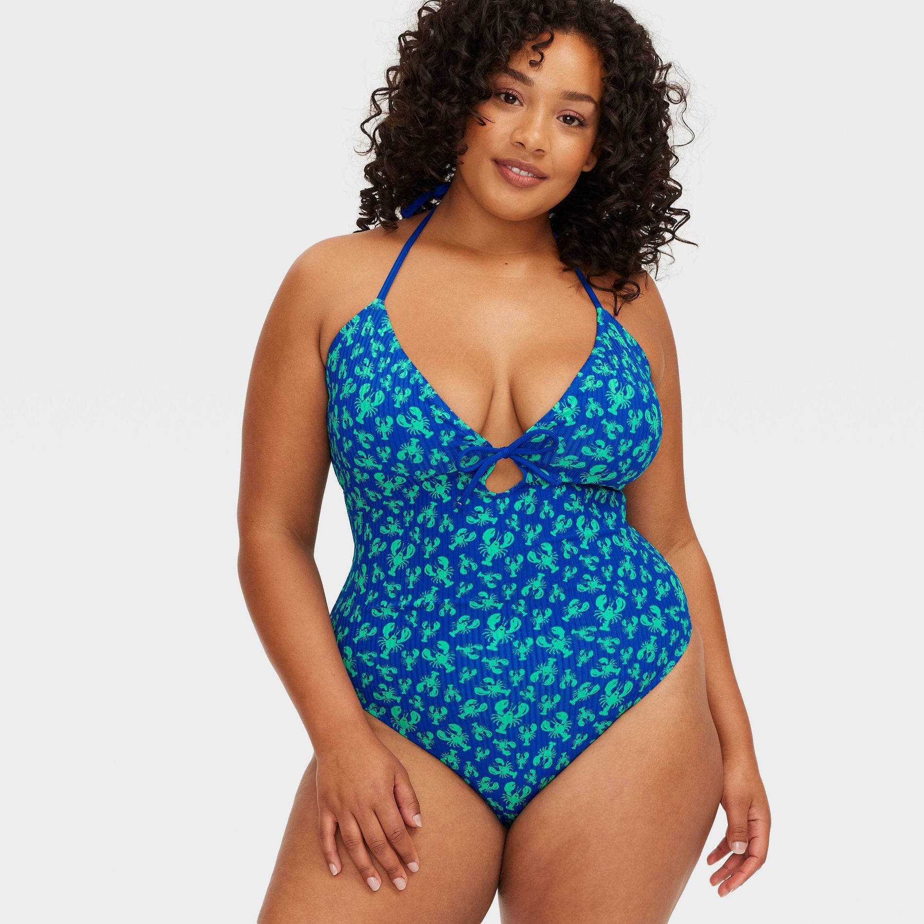Women's Lobsters Empire Waist One Piece Swimsuit Cobalt Blue - Roller Rabbit x Target