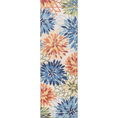 Nuloom Rosana Floral Machine Washable Pet Friendly Indoor/Outdoor Area Rug
