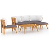 vidaXL Garden Lounge Set Dark grey, white - 2 of 4