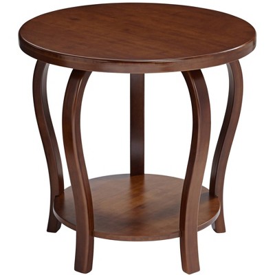 Elm Lane Pendalton 23 3/4" Wide Dark Walnut Large Bamboo Accent Table