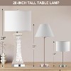 ROTTOGOON 16" Table Lamp Touch Control Dual USB Ports 3 Way Dimmable Nightstand with White & Gray Fabric Shade AC Outlet Modern 1-Pack (Bulb Included) - 4 of 4