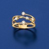 Ross-Simons 0.25 ct. t.w. Bezel-Set Diamond Crisscross Ring in 14kt Yellow Gold - 4 of 4
