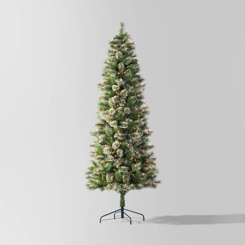 7.5' Pre-Lit Slim Virginia Pine Artificial Christmas Tree Clear Lights - Wondershop™ - image 1 of 4