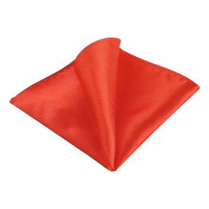 INSPIRE CHIC Men's Wedding Party Solid Color Self-Folded Pocket Squares - 1 of 4