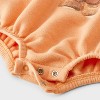 Baby Teddy Bear Halloween Pumpkin Long Sleeve Romper - Orange - 4 of 4