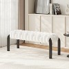 Christopher Knight Home Xander Modern Teddy Braided Upholstered Bench with Metal Legs - 2 of 4