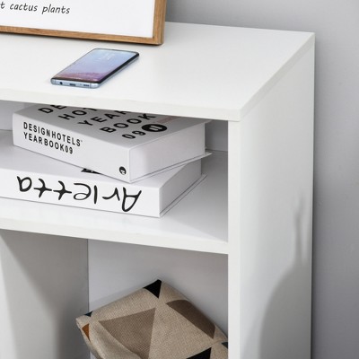 White Mobile Office Cabinet with Drawers and Shelves