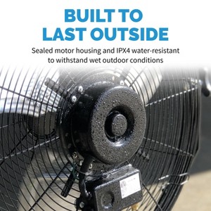 Newair 20" Outdoor Rated 2-in-1 High Velocity Floor or Wall Mounted Fan with 3 Fan Speeds and Adjustable Tilt Head - 1 of 4