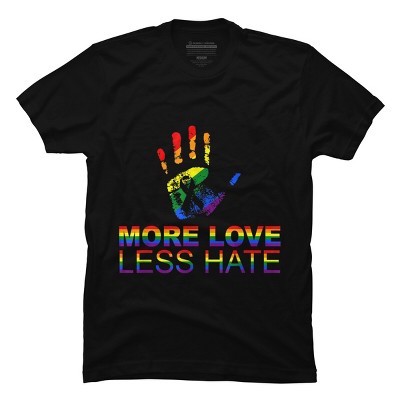 Design By Belugastore Humans More Love Pride Hand Print By Belugastore T-Shirt