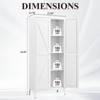 Kumasinova Steel Kitchen Pantry Cabinet with 3 Adjustable Shelves,2 Doors Metal Storage Cabinet with Gold Handles,Anti-Tip for Kitchen,Office - 3 of 4