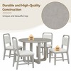 YOOCOZZ 5-Piece Round Dining Set with Upholstered Chairs - 3 of 4