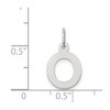Black Bow Jewelry Sterling Silver, Amanda Collection Small Block Style Initial O Pendant - 4 of 4