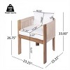 7-Piece Outdoor Wood Dining Set with Rope-Woven Chairs and Cushions, Patio Dining Table and Chairs for Backyard, Deck, or Garden-The Pop Home - 3 of 4