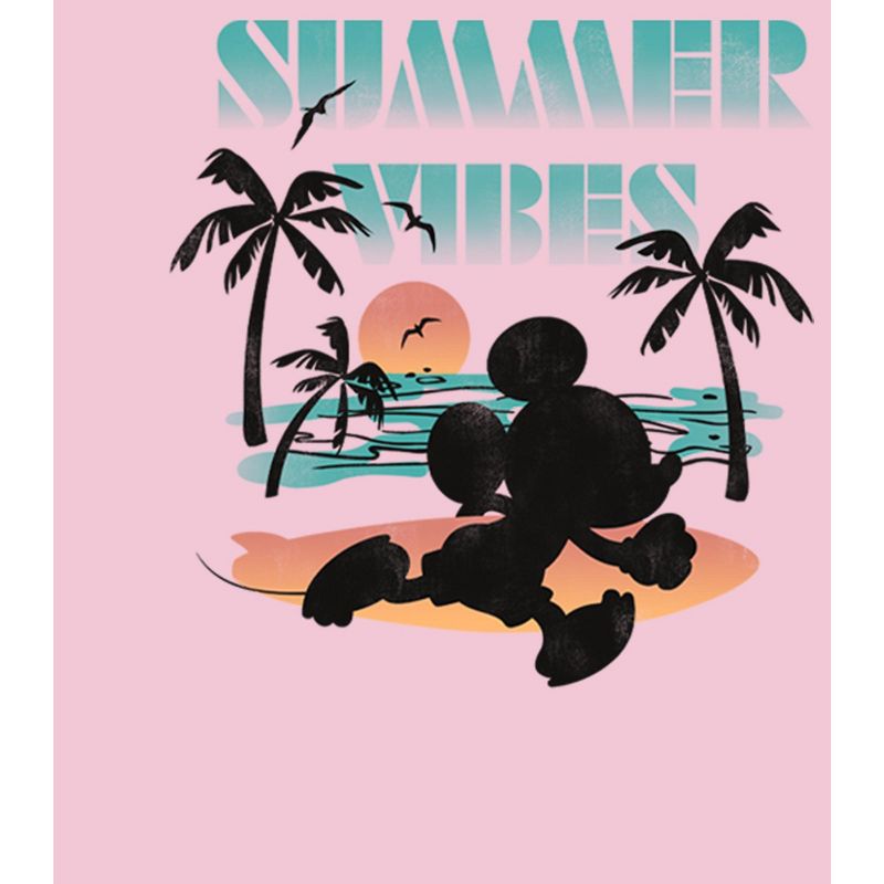 Girl's Disney Mickey Mouse Summer Vibes T-Shirt, 2 of 5