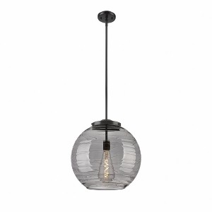 Innovations Lighting Athens Deco Swirl 1 - Light Pendant in  Matte Black - 1 of 1