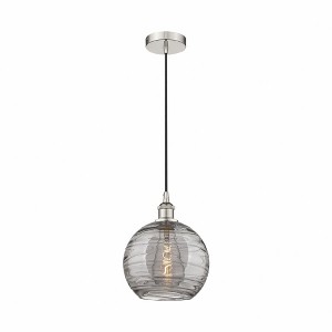 Athens Deco Swirl - 1 Light Mini Pendant In Industrial Style-12.75 Inches Tall and 10 Inches Wide - 1 of 1