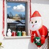 TopComfy Decorative Holiday Scene Props Inflatable Santa Claus Holding Wreath Blow Up Outdoor Hanging Display for Garden Decor, Red, 6.3"*6.3"*4.73" - 2 of 4