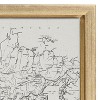 18" x 24" 2pc Sylvie Black/White Modern Retro World Map Framed Canvases by the Creative Bunch Studio Gold - Kate & Laurel All Things Decor - 3 of 4