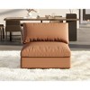 AMERLIFE Modular Sectional Sofa, 38” Down Filled Middle Seat, Comfy Couch for Living Room, Brown - 3 of 4