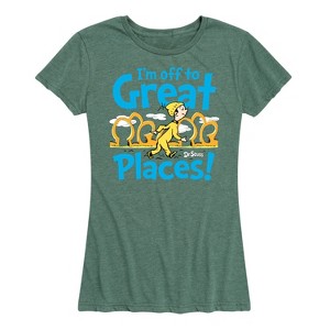 Women's - Dr. Seuss - I'm Off To Great Places Short Sleeve Graphic T-Shirt - 1 of 4