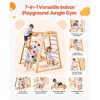 VEVOR Indoor Playground Jungle Gym, 7-in-1 Wooden Indoor Playground for Kids, 250LBS Montessori Climbing Toys Playset with Swing, Multicolor - 3 of 4
