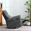 Racxily Swivel Rocker Recliner Chair,Swivel Nursery Rocking Chair w/Pull Ring,Glider Chair,Modern Rocking Swivel Recliner Chair for Bedroom - 2 of 4