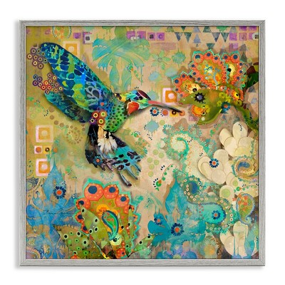 Stupell Industries Boho Hummingbird Pattern, 24" x 24"