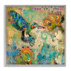 Stupell Industries Boho Hummingbird Pattern, 24" x 24" - 1 of 4