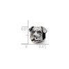 Black Bow Jewelry Sterling Silver Rottweiler Head Bead Charm - 2 of 3