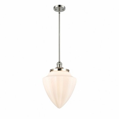 Bullet - 1 Light Stem Hung Mini Pendant In Traditional Style-16 Inches Tall and 12 Inches Wide