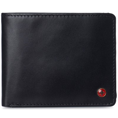 Alpine Swiss Mens Rfid Protected Nolan Leather Wallet Center Flip ...