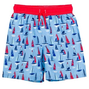 Shark Anchor Watermelon USA American Flag Surfboard Boats Swim Trunks Infant to Toddler - 1 of 4