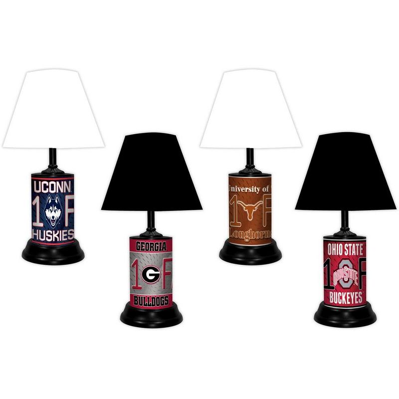 NCAA 18-inch Desk/Table Lamp with Shade, #1 Fan with Team Logo, Fresno State Bulldogs, 2 of 4