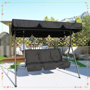 Jojoka 3-Seat Patio Swing Chair,Outdoor Porch Swing - 1 of 4
