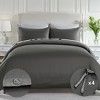 Duvet Cover Set 400 Thread Count 100% Cotton Sateen - Button Closure, Corner Ties by California Design Den - 3 of 4