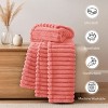 Cozy Soft Striped Fleece Blankets Decorative Plush Luxury Ribbed Warm Blanket for Couch, Sofa, Chair & Bed  - Lux Decor Collection - 4 of 4