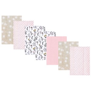 Luvable Friends Hudson Baby Flannel Burp Cloths 7pk Set - 1 of 2