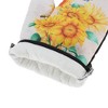 Unique Bargains Oven Mitts and Pot Holder Sunflower Print Polyester Closed Cell Foam Yellow Green - 3 of 4