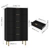 GAOMON 5 Drawer Fluted Dresser for Bedroom,47.9''Tall Wooden Chest of Drawers for Living Room,Hallway,Entryway - 4 of 4